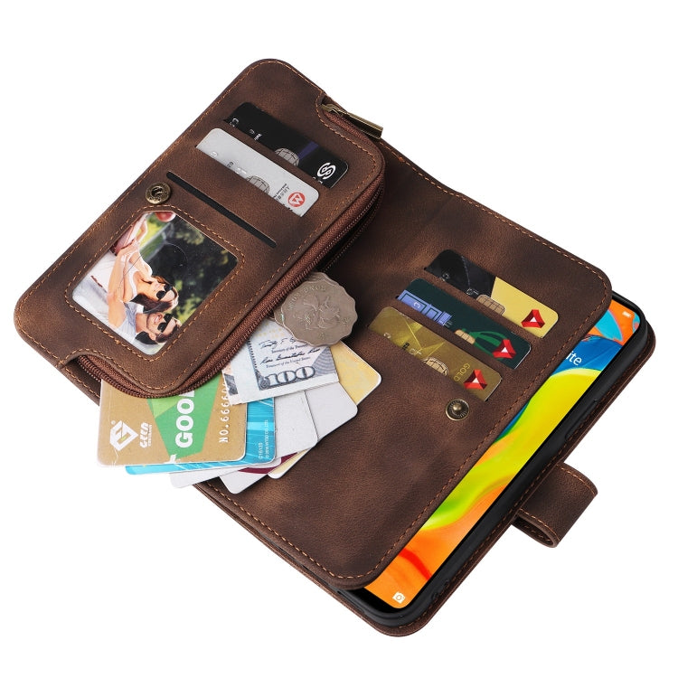 For Huawei P30 Lite Multifunctional Card Slot Zipper Wallet Leather Phone Case