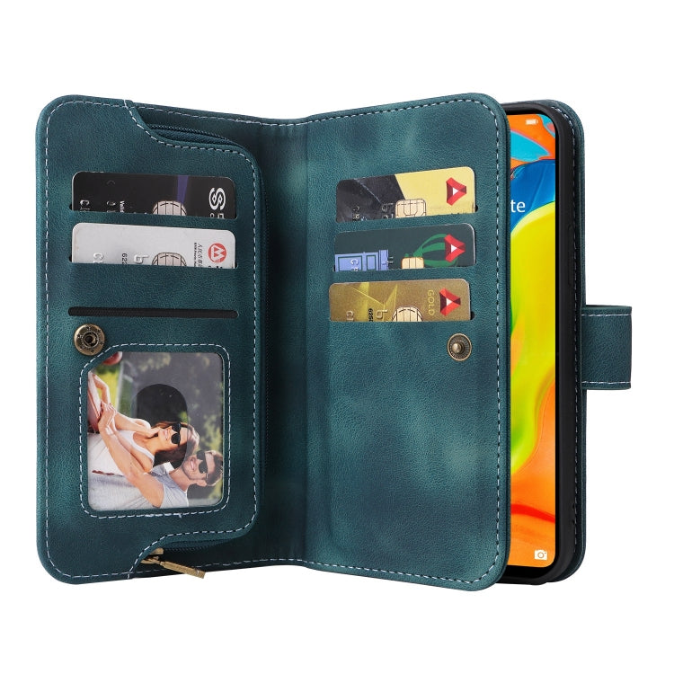 For Huawei P30 Lite Multifunctional Card Slot Zipper Wallet Leather Phone Case