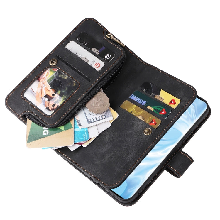 For Huawei P30 Pro Multifunctional Card Slot Zipper Wallet Leather Phone Case