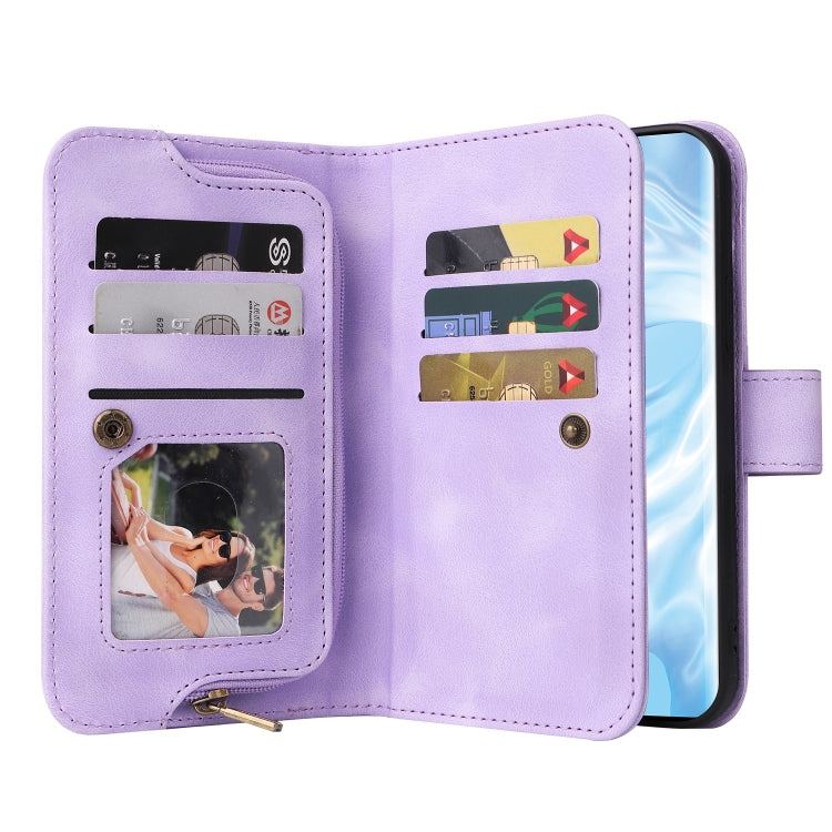 For Huawei P30 Pro Multifunctional Card Slot Zipper Wallet Leather Phone Case