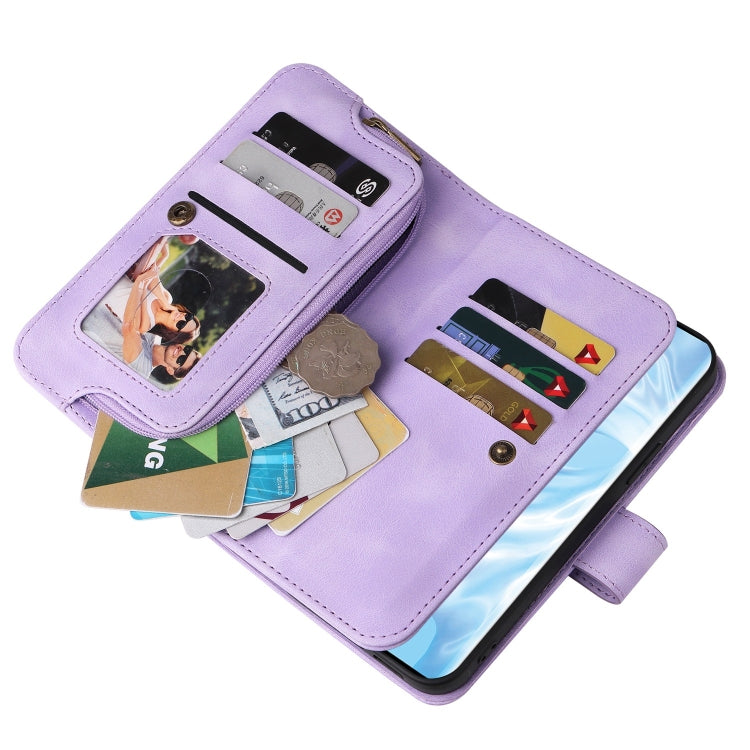 For Huawei P30 Pro Multifunctional Card Slot Zipper Wallet Leather Phone Case