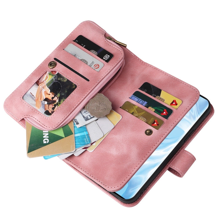 For Huawei P30 Pro Multifunctional Card Slot Zipper Wallet Leather Phone Case