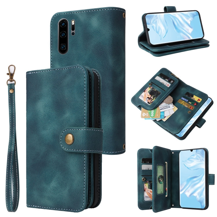 For Huawei P30 Pro Multifunctional Card Slot Zipper Wallet Leather Phone Case