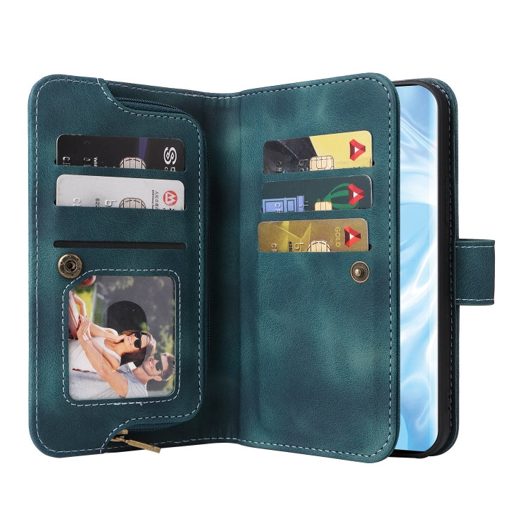 For Huawei P30 Pro Multifunctional Card Slot Zipper Wallet Leather Phone Case