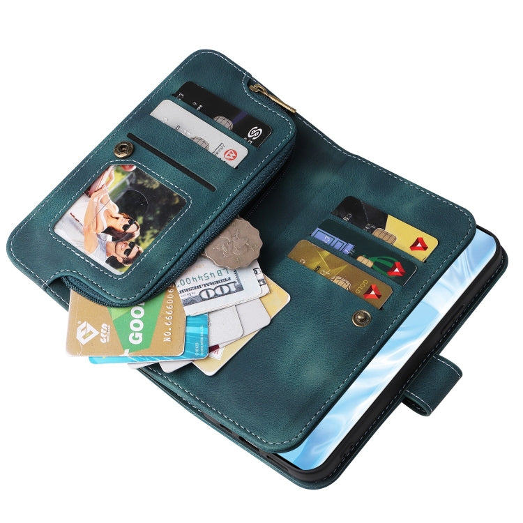 For Huawei P30 Pro Multifunctional Card Slot Zipper Wallet Leather Phone Case