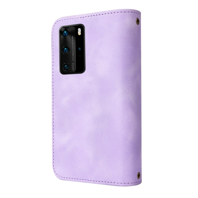 For Huawei P40 Pro Multifunctional Card Slot Zipper Wallet Leather Phone Case
