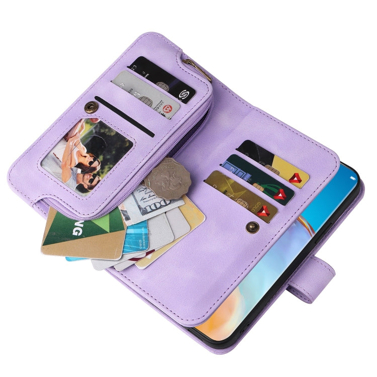 For Huawei P40 Pro Multifunctional Card Slot Zipper Wallet Leather Phone Case