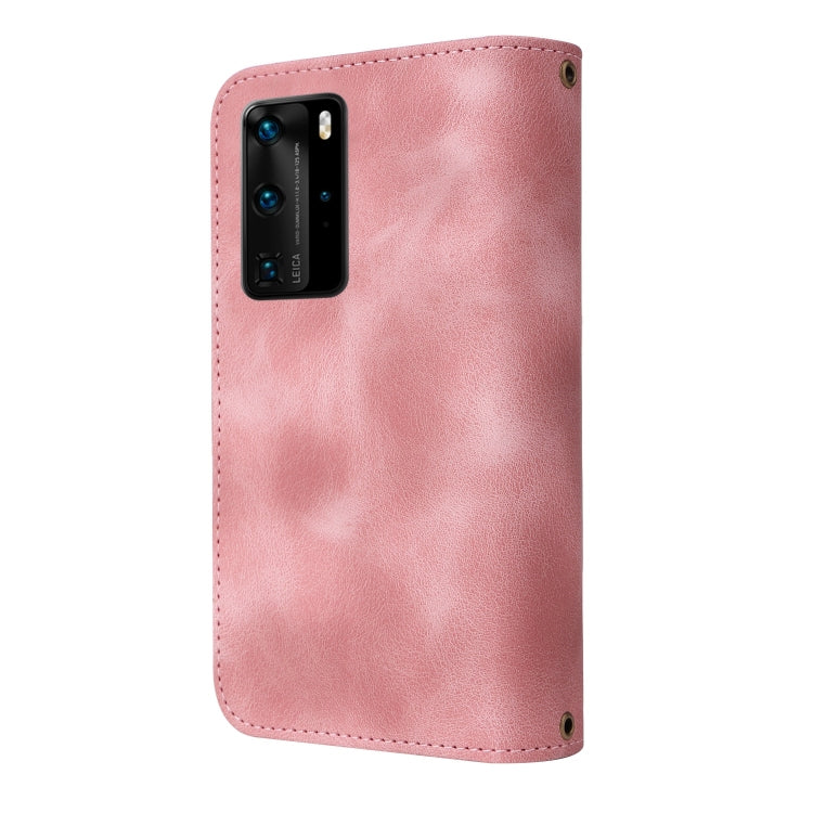 For Huawei P40 Pro Multifunctional Card Slot Zipper Wallet Leather Phone Case