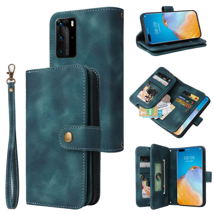 For Huawei P40 Pro Multifunctional Card Slot Zipper Wallet Leather Phone Case