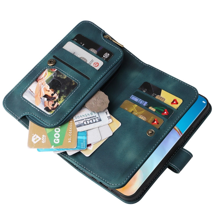 For Huawei P40 Pro Multifunctional Card Slot Zipper Wallet Leather Phone Case