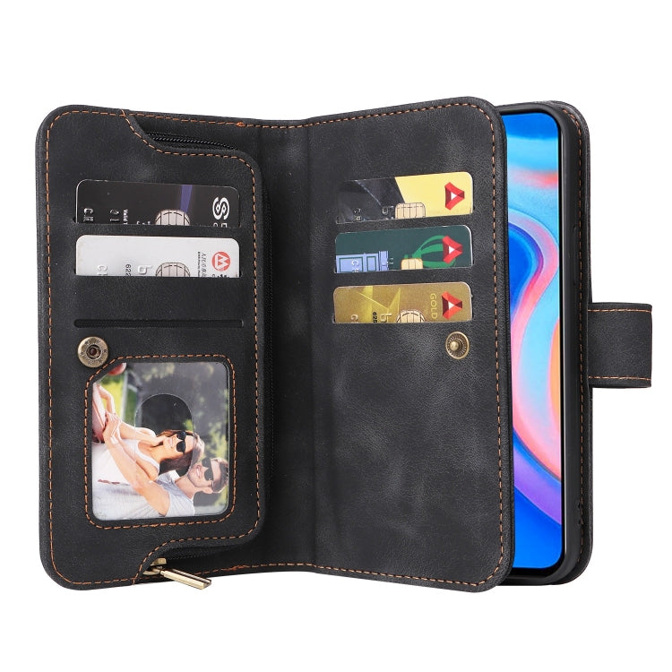 For Huawei P Smart Z Multifunctional Card Slot Zipper Wallet Leather Phone Case