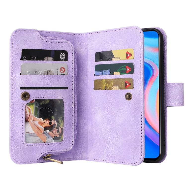 For Huawei P Smart Z Multifunctional Card Slot Zipper Wallet Leather Phone Case