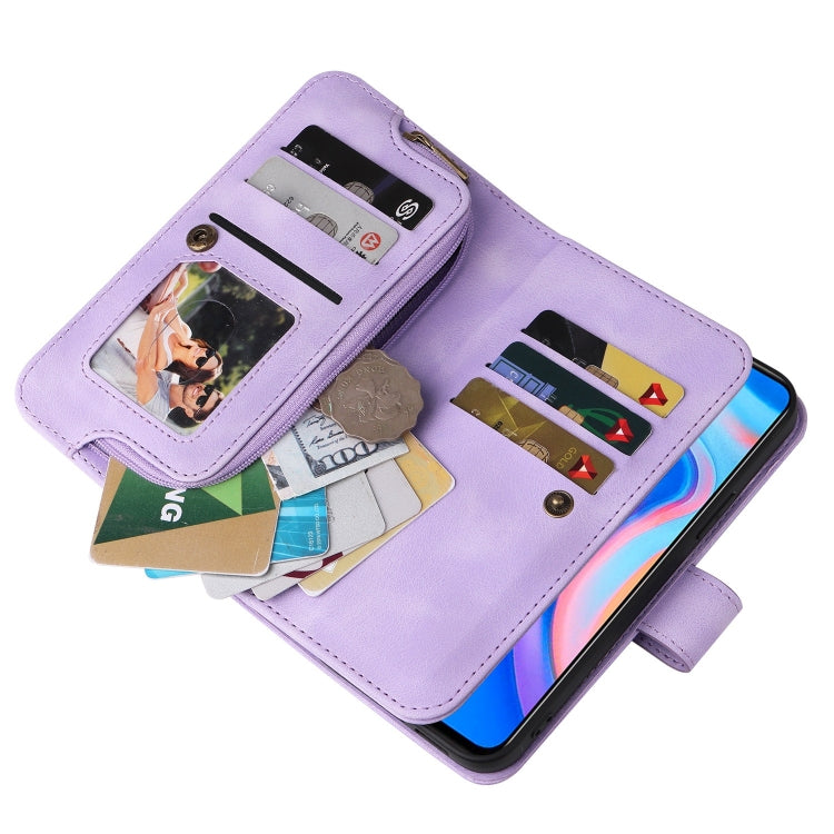 For Huawei P Smart Z Multifunctional Card Slot Zipper Wallet Leather Phone Case