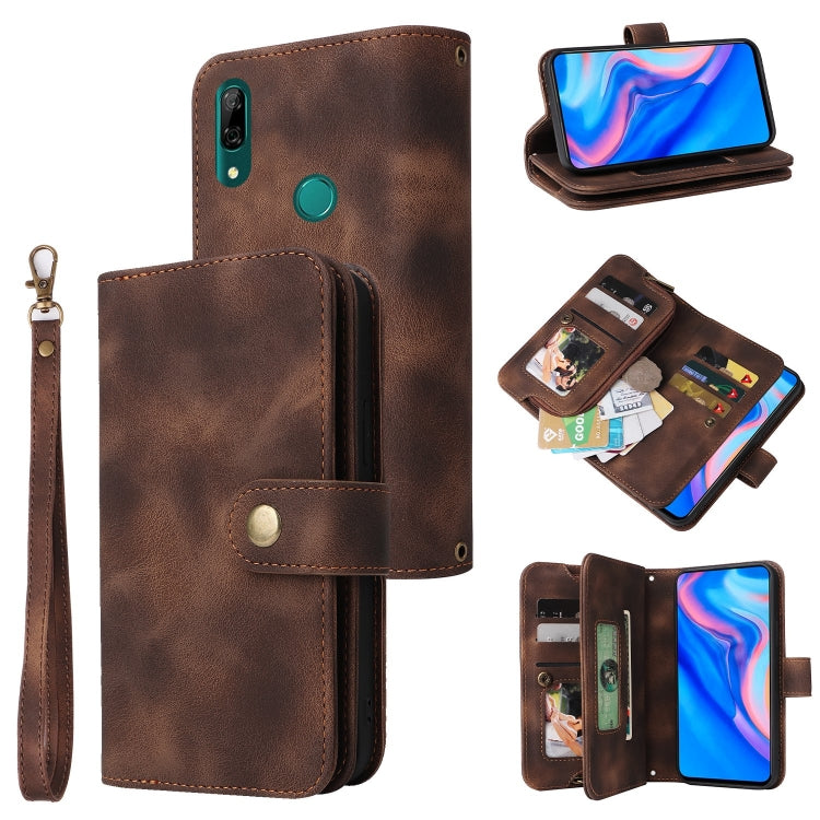 For Huawei P Smart Z Multifunctional Card Slot Zipper Wallet Leather Phone Case