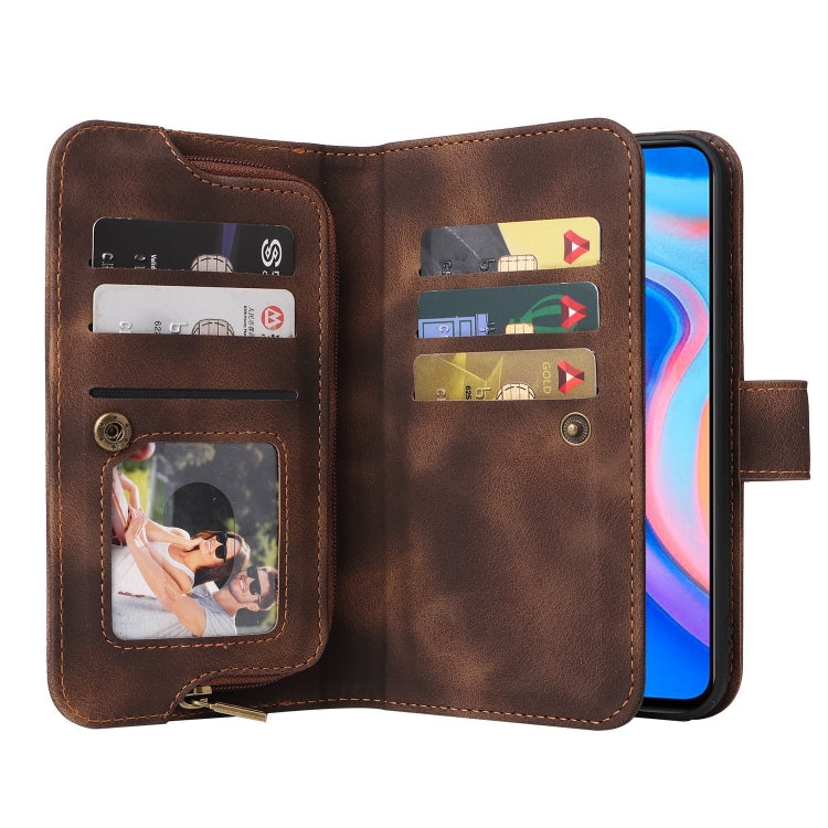 For Huawei P Smart Z Multifunctional Card Slot Zipper Wallet Leather Phone Case