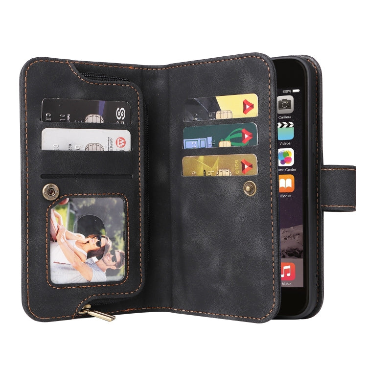 For iPhone 6s / 6 Multifunctional Card Slot Zipper Wallet Leather Phone Case