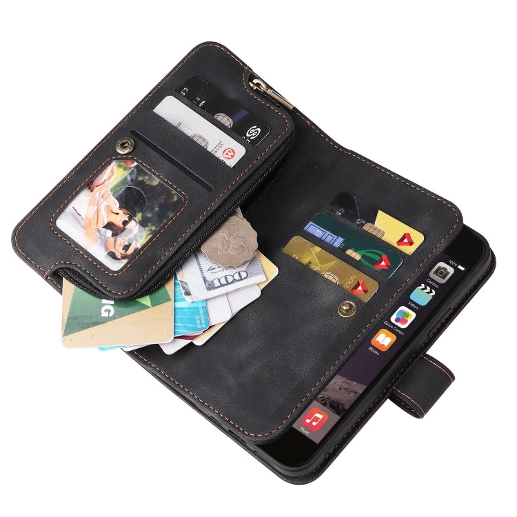 For iPhone 6s / 6 Multifunctional Card Slot Zipper Wallet Leather Phone Case
