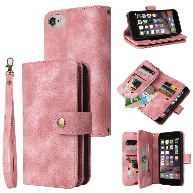 For iPhone 6s / 6 Multifunctional Card Slot Zipper Wallet Leather Phone Case