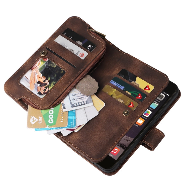 For iPhone 6s / 6 Multifunctional Card Slot Zipper Wallet Leather Phone Case