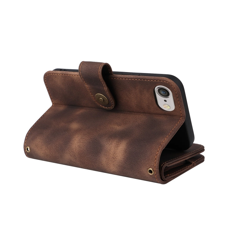 For iPhone 6s / 6 Multifunctional Card Slot Zipper Wallet Leather Phone Case