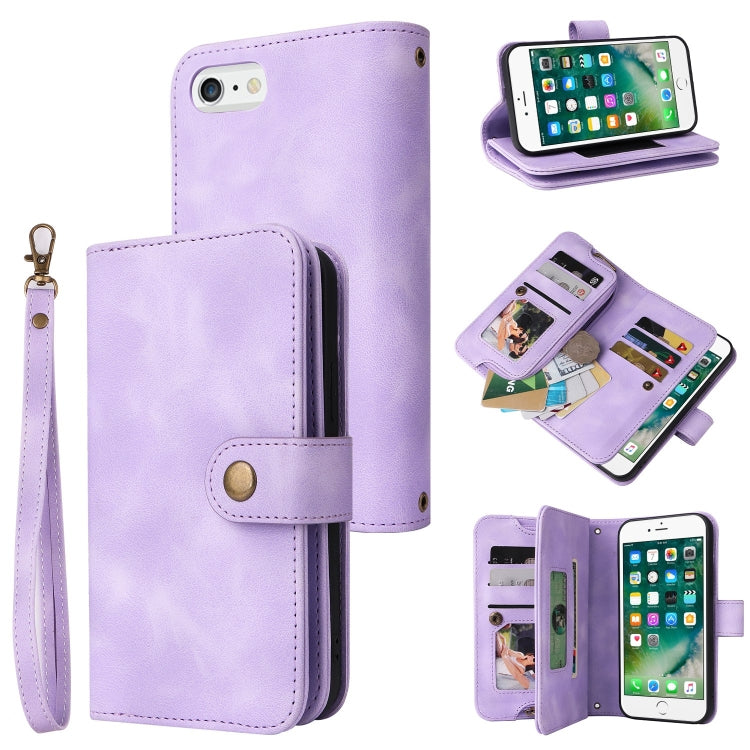 For iPhone 6s Plus / 6 Plus Multifunctional Card Slot Zipper Wallet Leather Phone Case