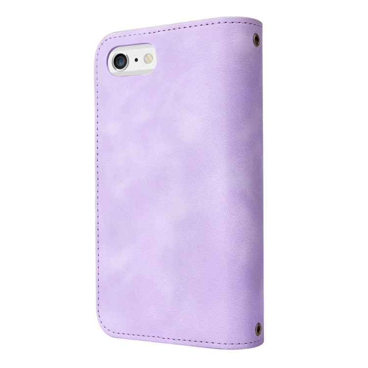 For iPhone 6s Plus / 6 Plus Multifunctional Card Slot Zipper Wallet Leather Phone Case