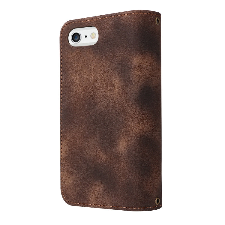 For iPhone 6s Plus / 6 Plus Multifunctional Card Slot Zipper Wallet Leather Phone Case