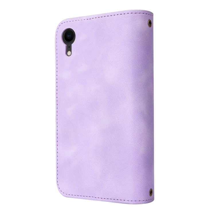 For iPhone XR Multifunctional Card Slot Zipper Wallet Leather Phone Case