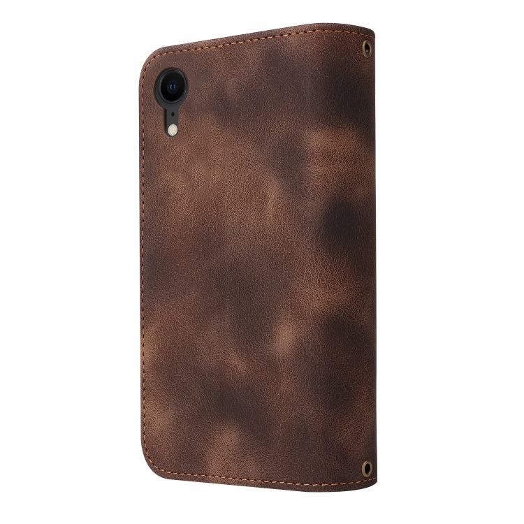 For iPhone XR Multifunctional Card Slot Zipper Wallet Leather Phone Case