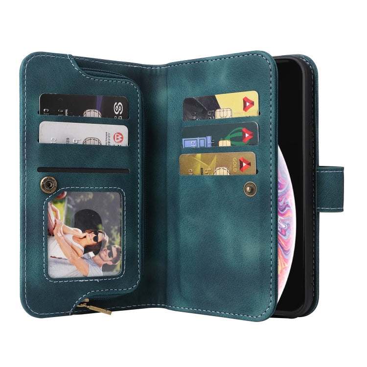 For iPhone XR Multifunctional Card Slot Zipper Wallet Leather Phone Case