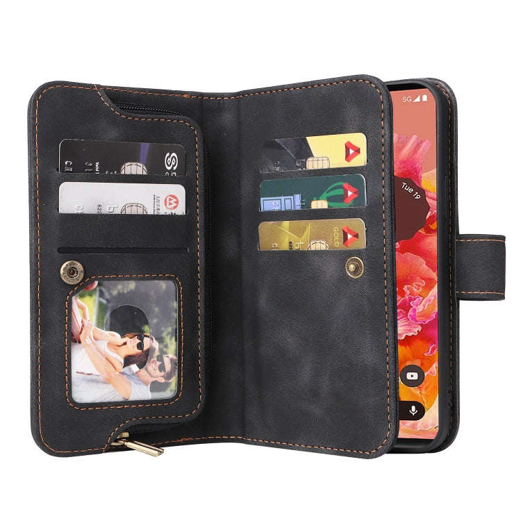 For Google Pixel 6 Multifunctional Card Slot Zipper Wallet Leather Phone Case