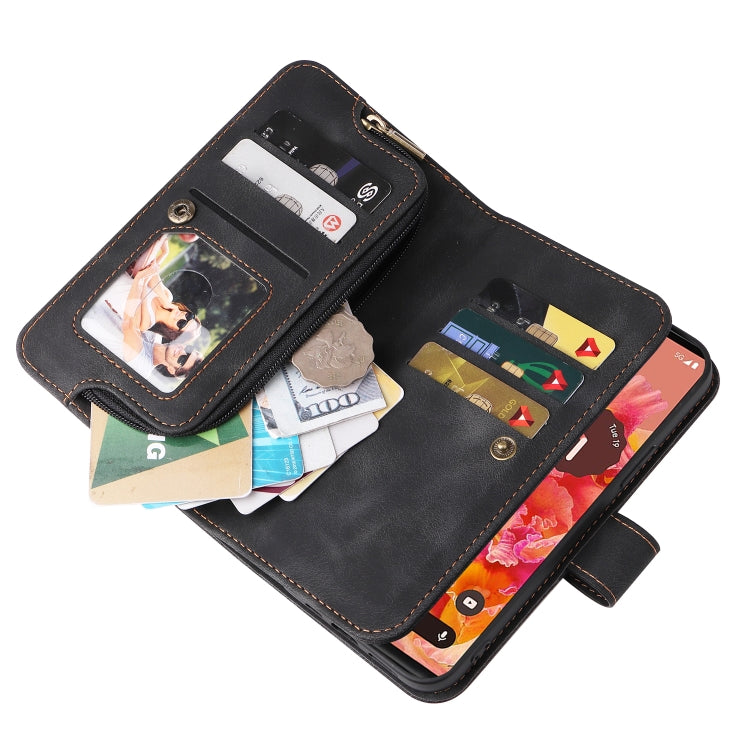 For Google Pixel 6 Multifunctional Card Slot Zipper Wallet Leather Phone Case