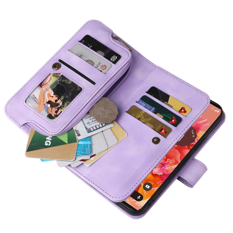 For Google Pixel 6 Multifunctional Card Slot Zipper Wallet Leather Phone Case
