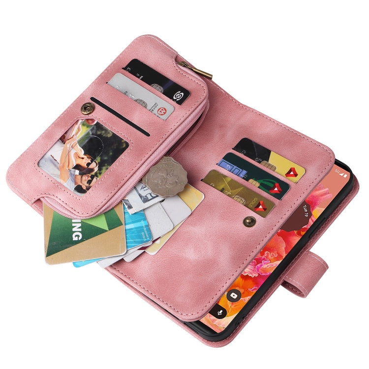 For Google Pixel 6 Multifunctional Card Slot Zipper Wallet Leather Phone Case