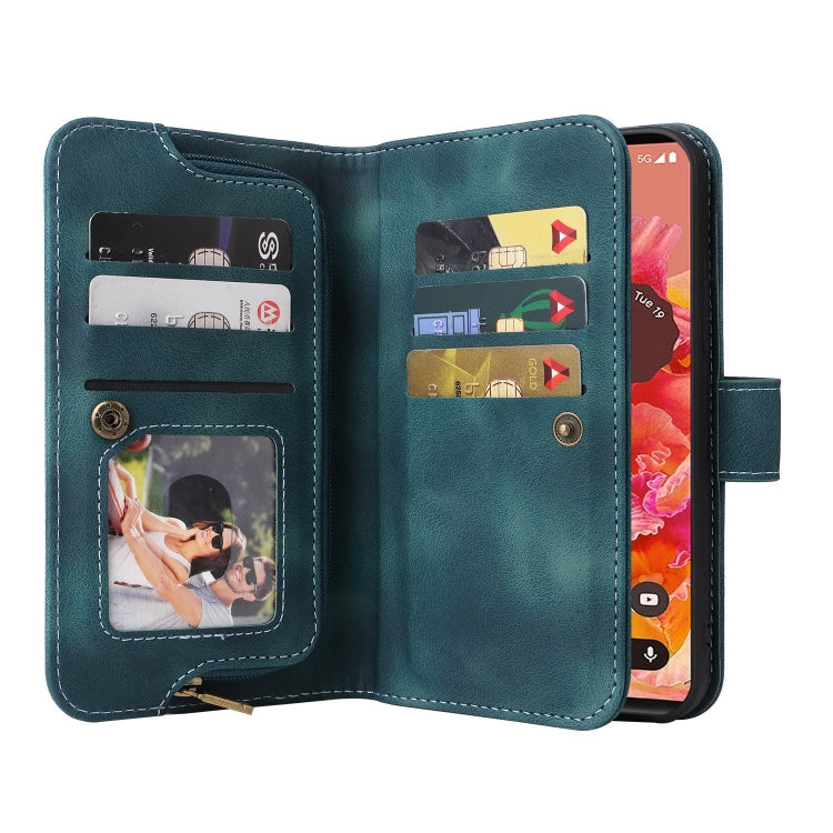 For Google Pixel 6 Multifunctional Card Slot Zipper Wallet Leather Phone Case
