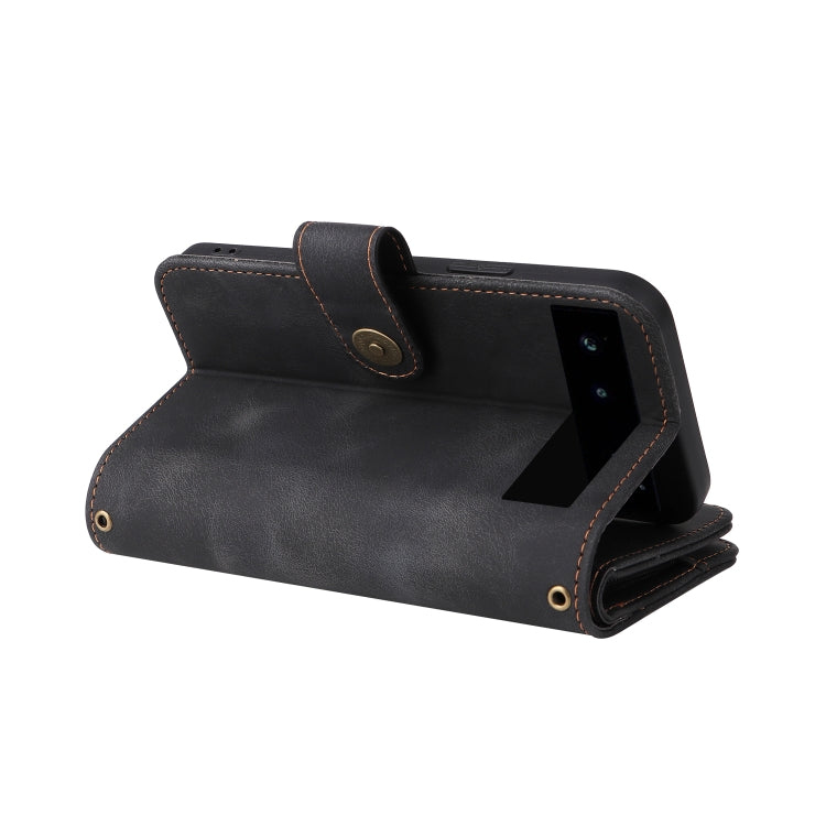 For Google Pixel 6 Pro Multifunctional Card Slot Zipper Wallet Leather Phone Case