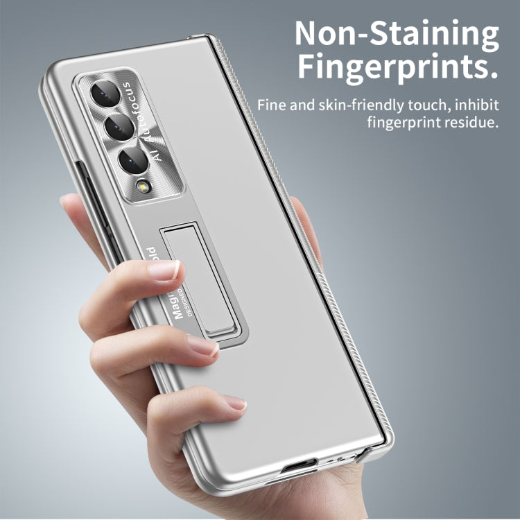 For Samsung Galaxy Z Fold3 5G Electroplating Corrugated Hinge Folding Phone Case