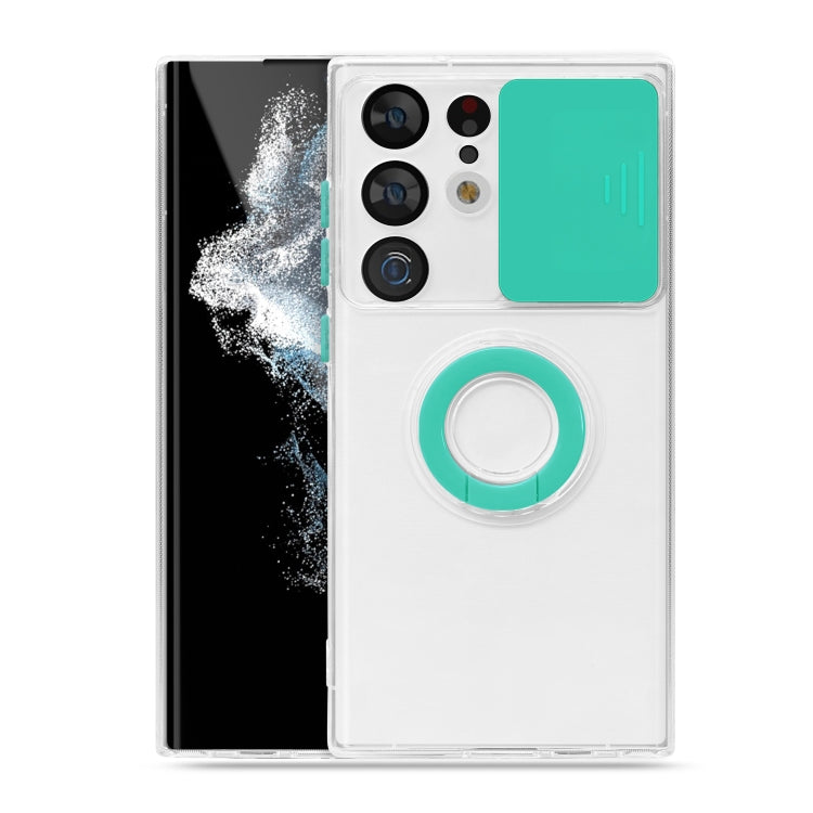 For Samsung Galaxy S23 Ultra 5G Sliding Camera Cover Design Phone Case with Ring Holder