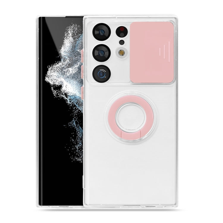 For Samsung Galaxy S23 Ultra 5G Sliding Camera Cover Design Phone Case with Ring Holder