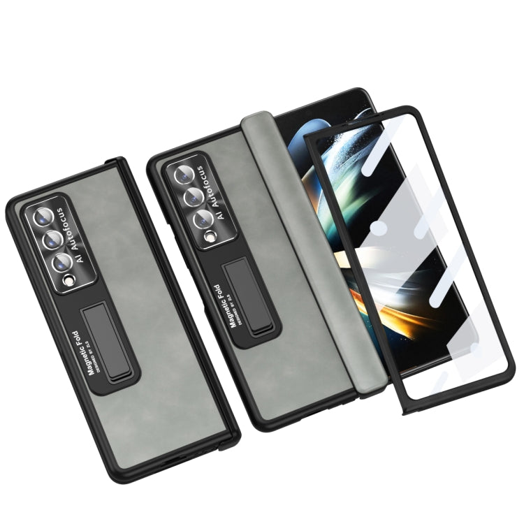 For Samsung Galaxy Z Fold4 Napa Texture All-inclusive Phone Case
