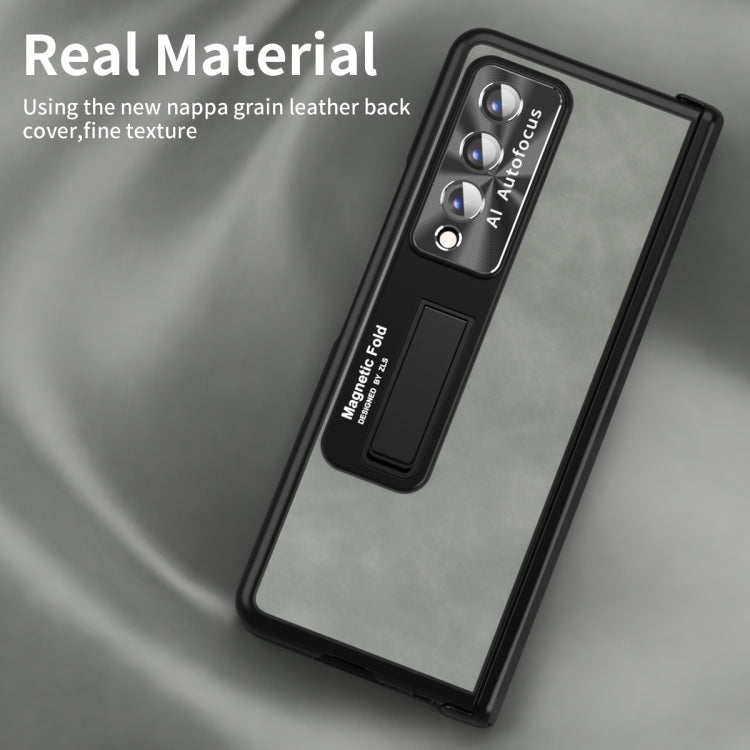 For Samsung Galaxy Z Fold4 Napa Texture All-inclusive Phone Case