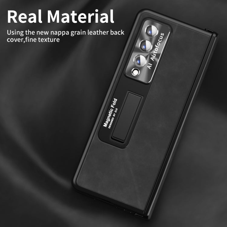 For Samsung Galaxy Z Fold4 Napa Texture All-inclusive Phone Case