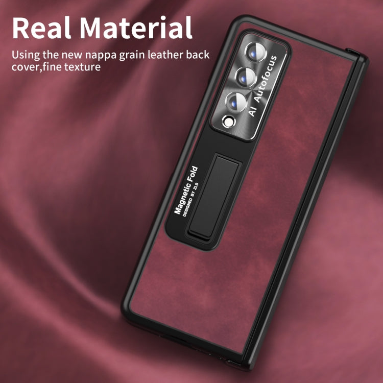 For Samsung Galaxy Z Fold4 Napa Texture All-inclusive Phone Case
