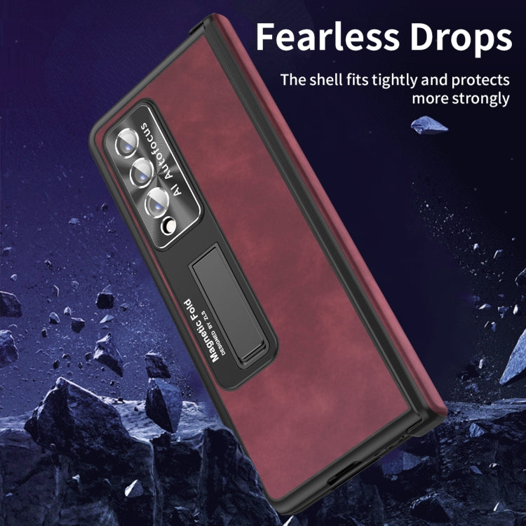 For Samsung Galaxy Z Fold4 Napa Texture All-inclusive Phone Case