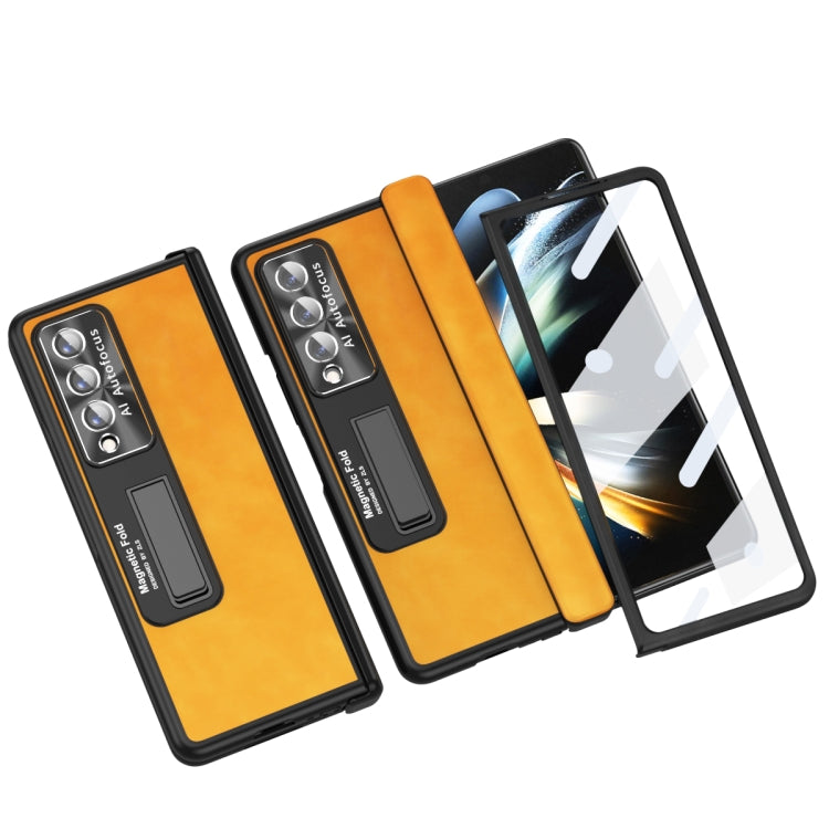 For Samsung Galaxy Z Fold4 Napa Texture All-inclusive Phone Case