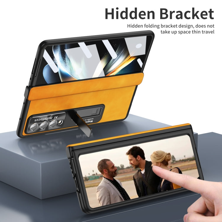 For Samsung Galaxy Z Fold4 Napa Texture All-inclusive Phone Case