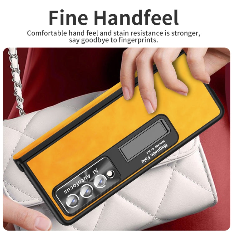 For Samsung Galaxy Z Fold4 Napa Texture All-inclusive Phone Case
