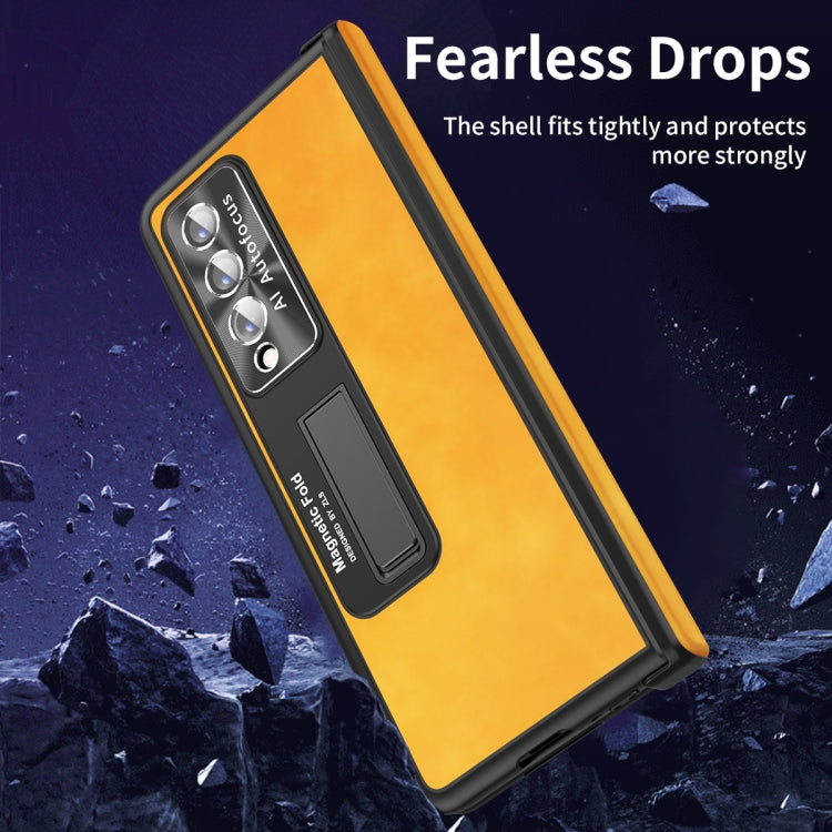 For Samsung Galaxy Z Fold4 Napa Texture All-inclusive Phone Case