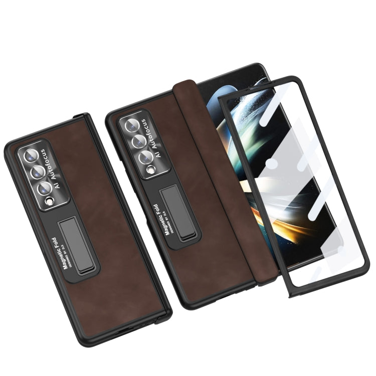 For Samsung Galaxy Z Fold4 Napa Texture All-inclusive Phone Case