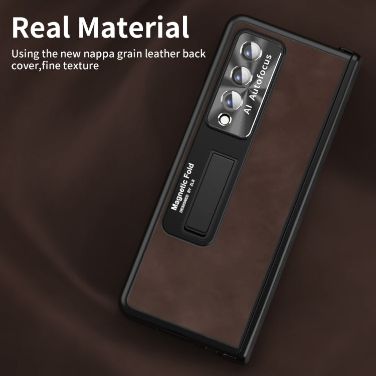 For Samsung Galaxy Z Fold4 Napa Texture All-inclusive Phone Case